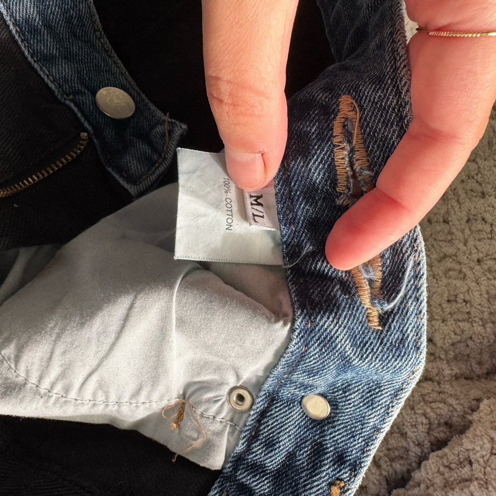 Frankie Shop Black and Blue Jean Shorts - Picture 6 of 7